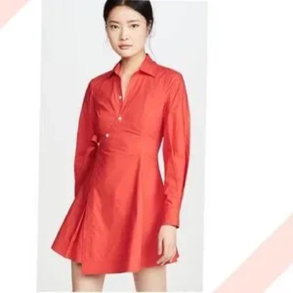 DEREK LAM 10 CROSBY ❣️Red Long Sleeve Dress ❣️Petra Wrap❣️